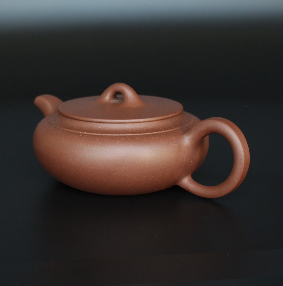 Teaware:Flat Purple Clay Pot