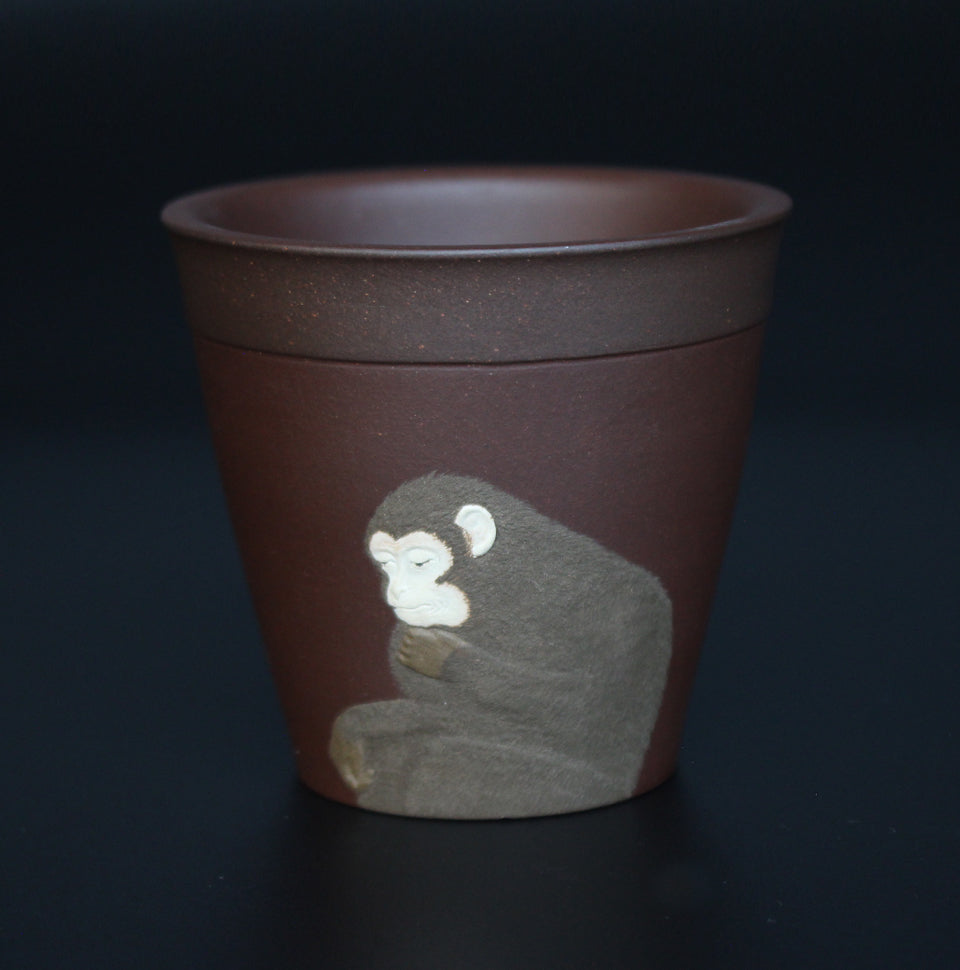 TEAWARE:Monkey-shaped Purple Clay Cup