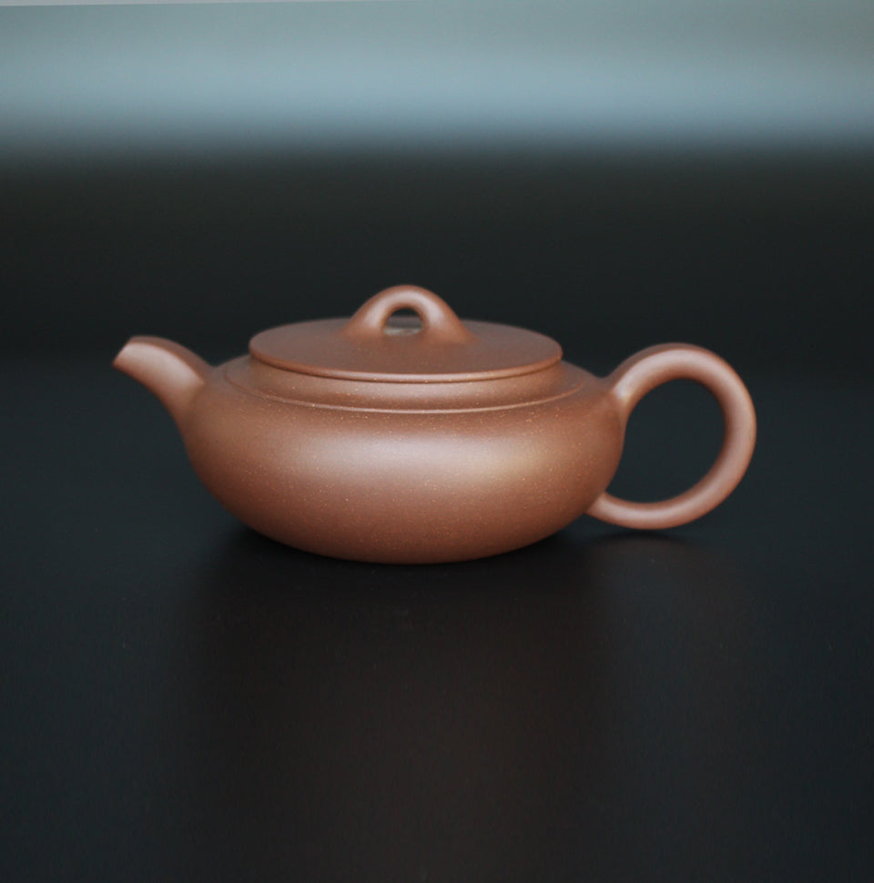 Teaware:Flat Purple Clay Pot