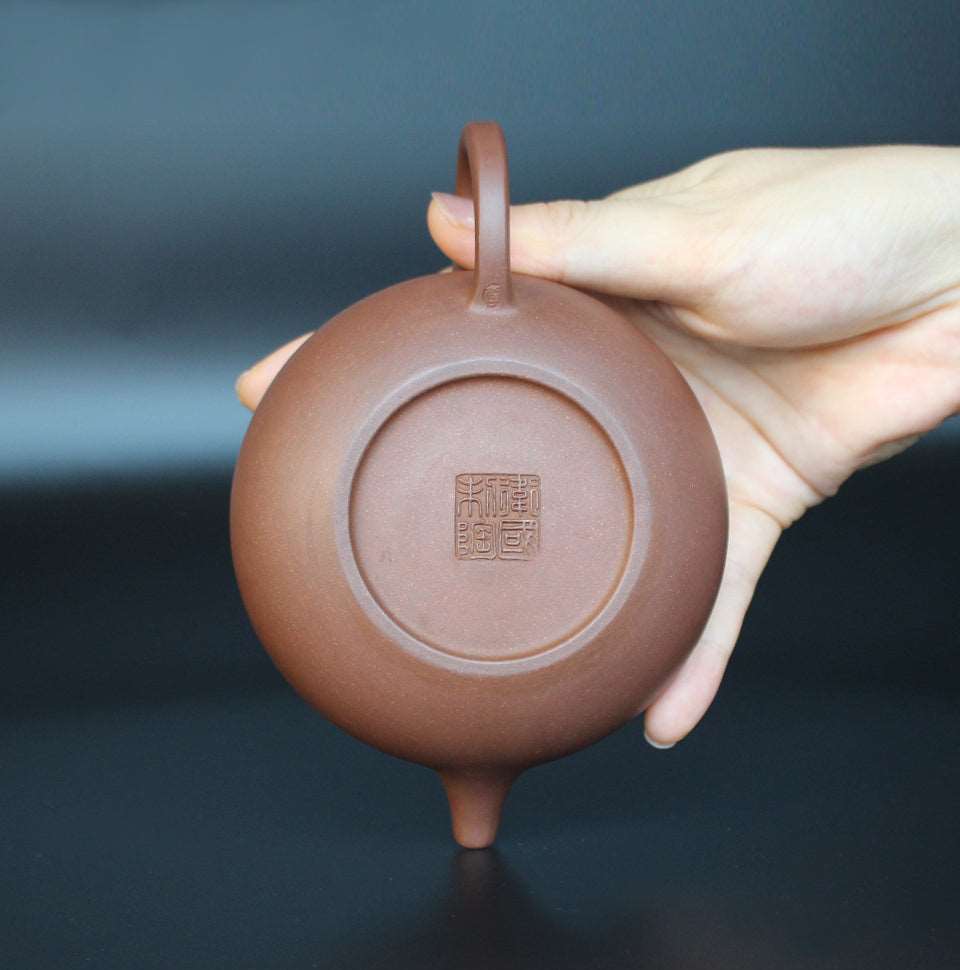 Teaware:Flat Purple Clay Pot