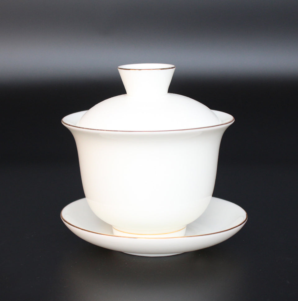 TEAWARE:Jingdezhen White Porcelain Covered Bowl