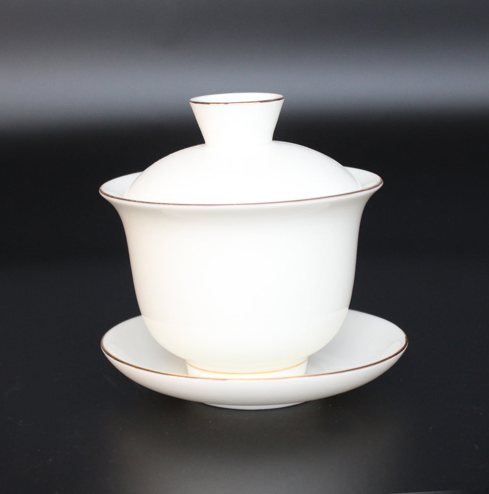 TEAWARE:Jingdezhen White Porcelain Covered Bowl