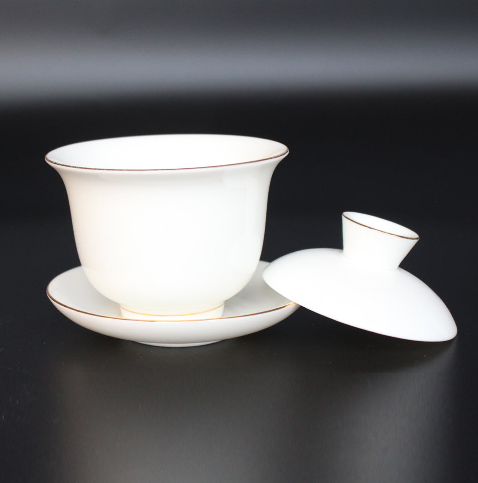 TEAWARE:Jingdezhen White Porcelain Covered Bowl