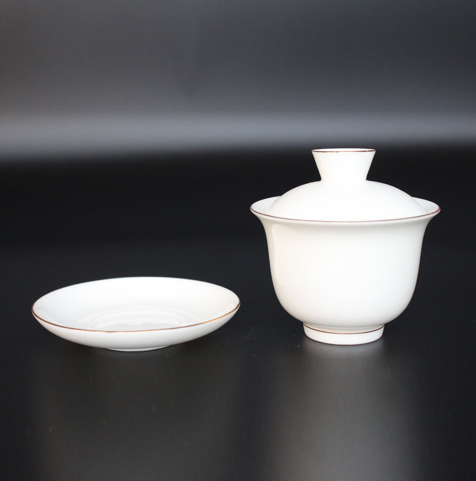 TEAWARE:Jingdezhen White Porcelain Covered Bowl