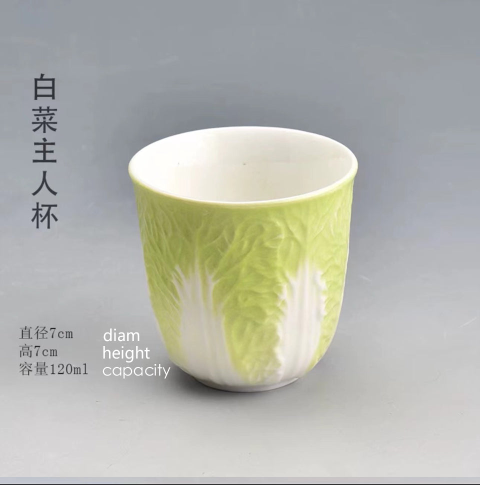 Teaware>teacup>Owner's Cup with Chinese Cabbage Pattern